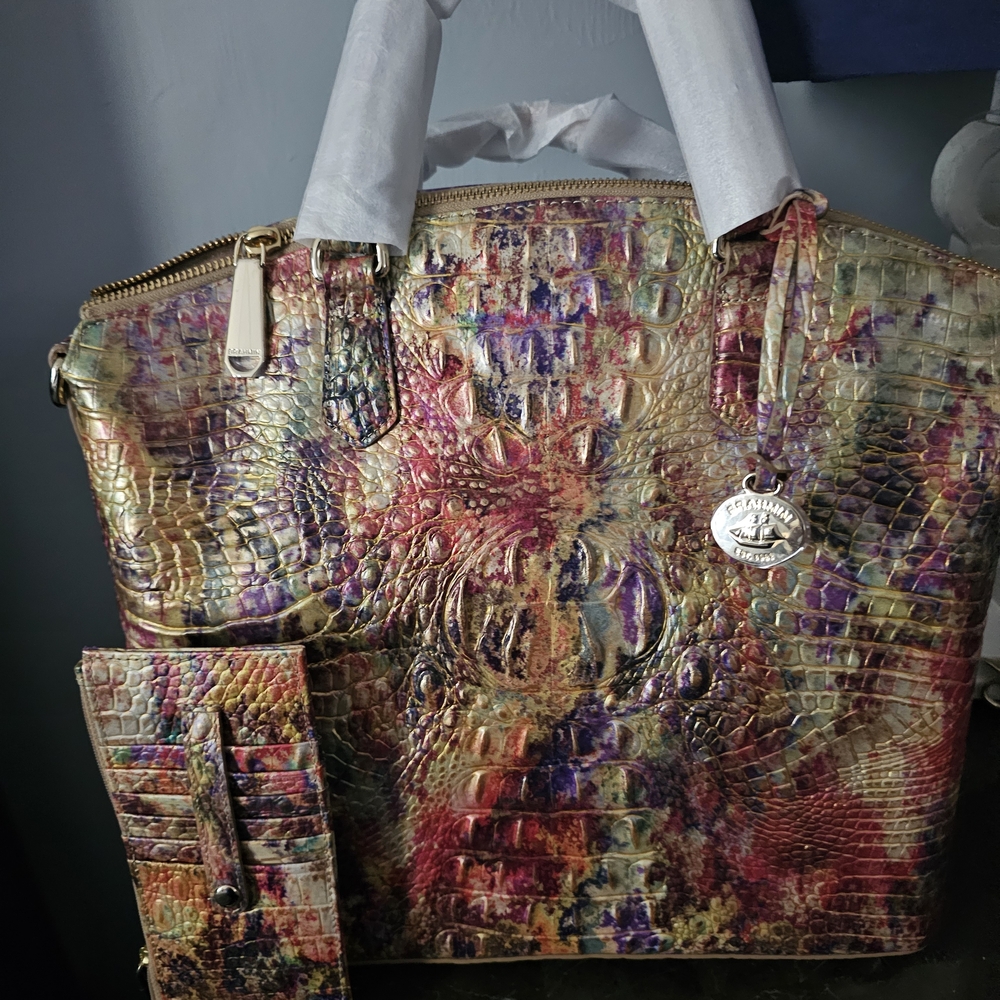 Brahmin Multicolor Crocodile Embossed Women's Bag
